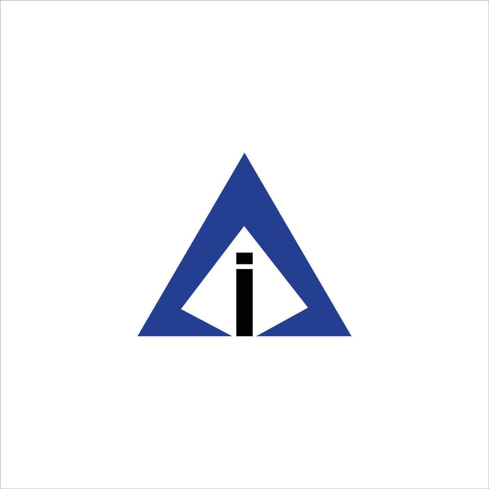 Initial letter ai or ia logo vector design template