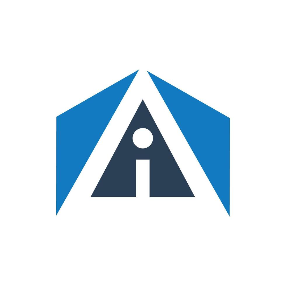 Initial letter ai or ia logo vector design template