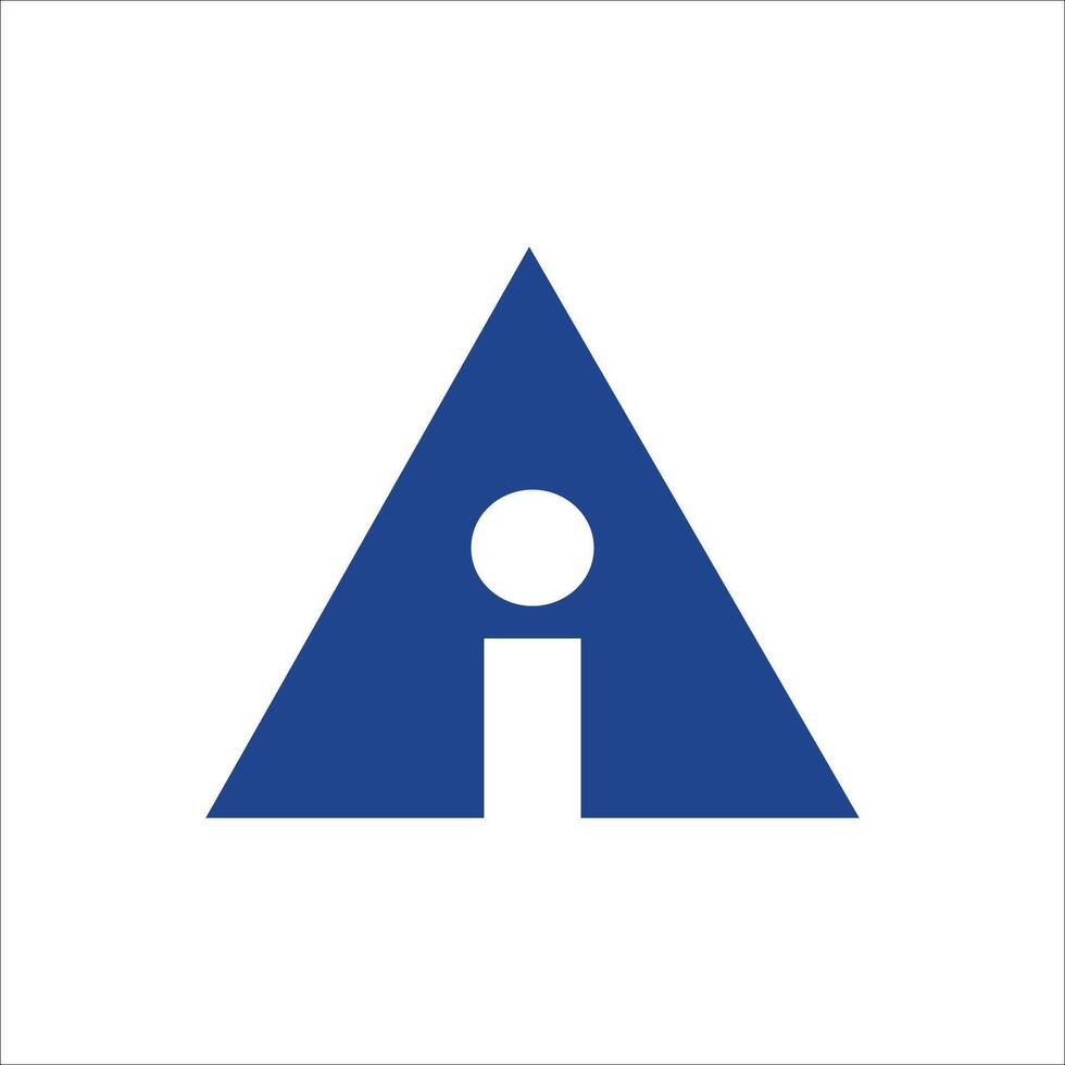 Initial letter ai or ia logo vector design template