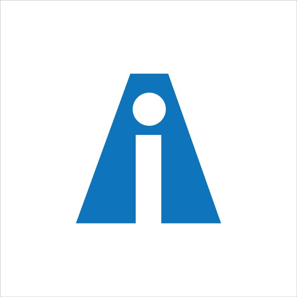 Initial letter ai or ia logo vector design template