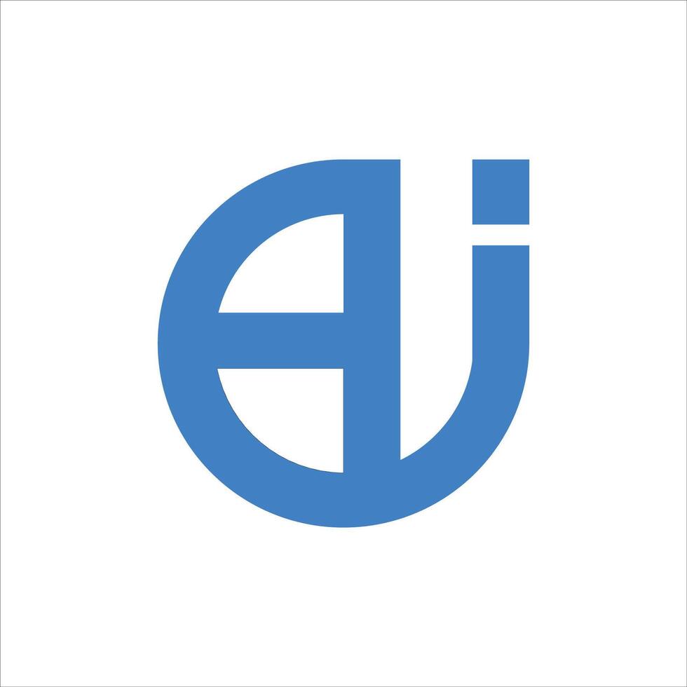 Initial letter ai or ia logo vector design template