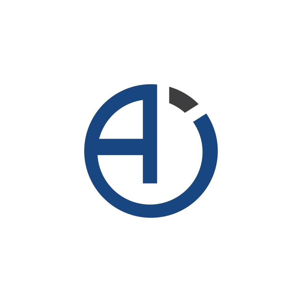 Initial letter ai or ia logo vector design template
