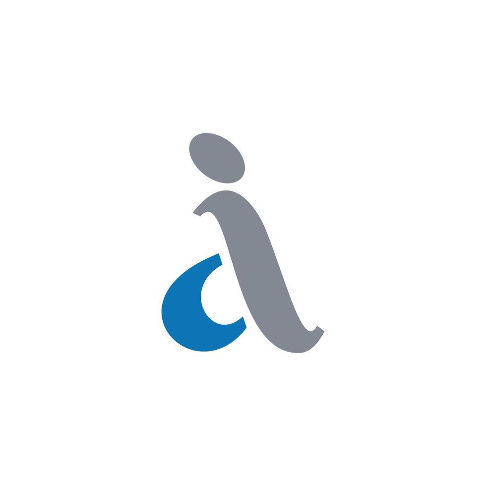Initial letter ai or ia logo vector design template