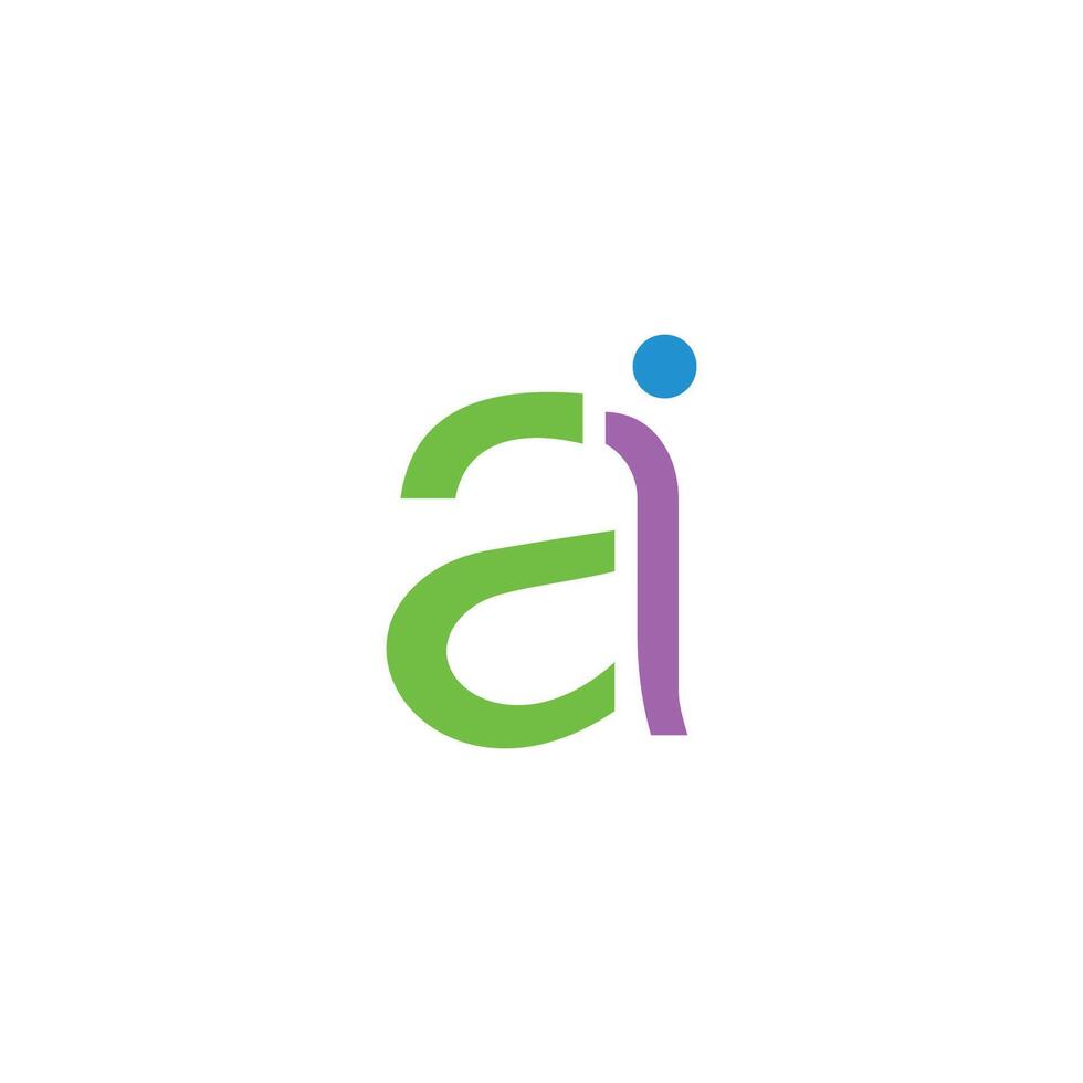 Initial letter ai or ia logo vector design template