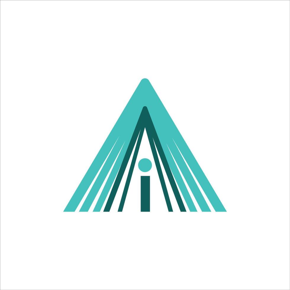 Initial letter ai or ia logo vector design template