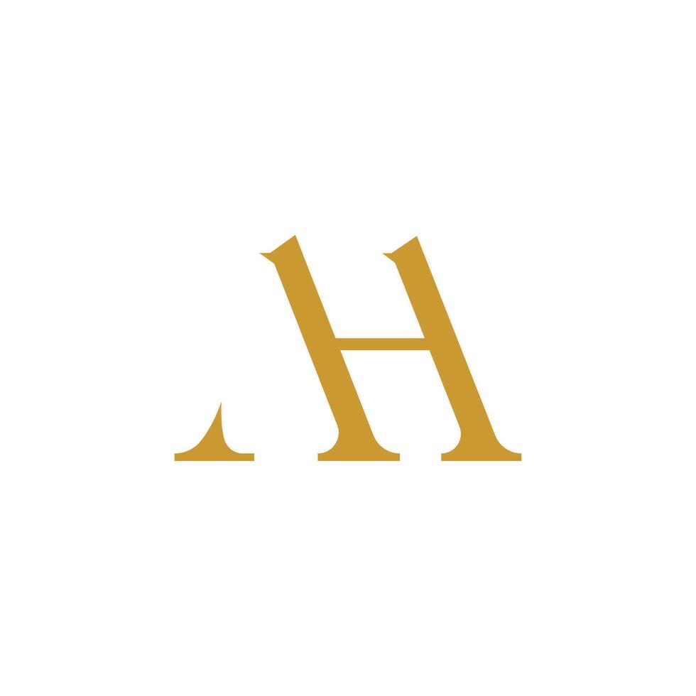 Initial letter ah or ha logo design template vector