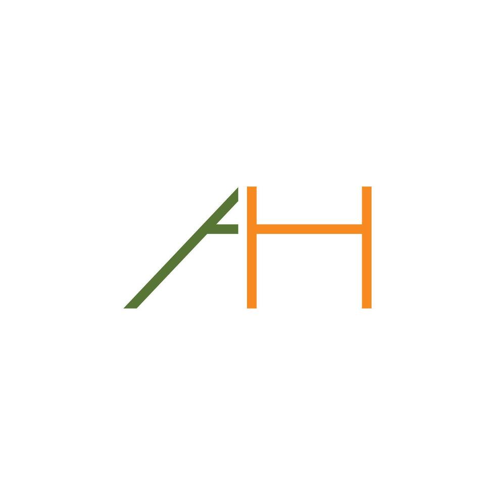 Initial letter ah or ha logo design template vector