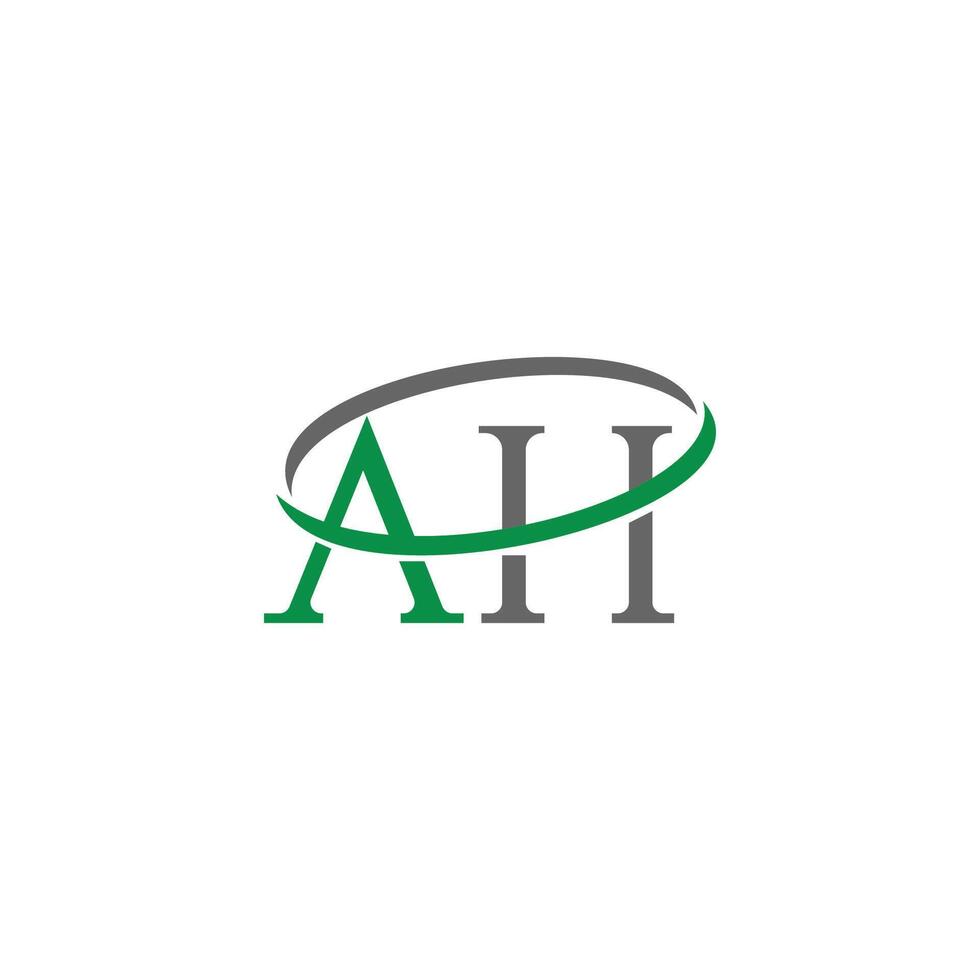 Initial letter ah or ha logo design template vector