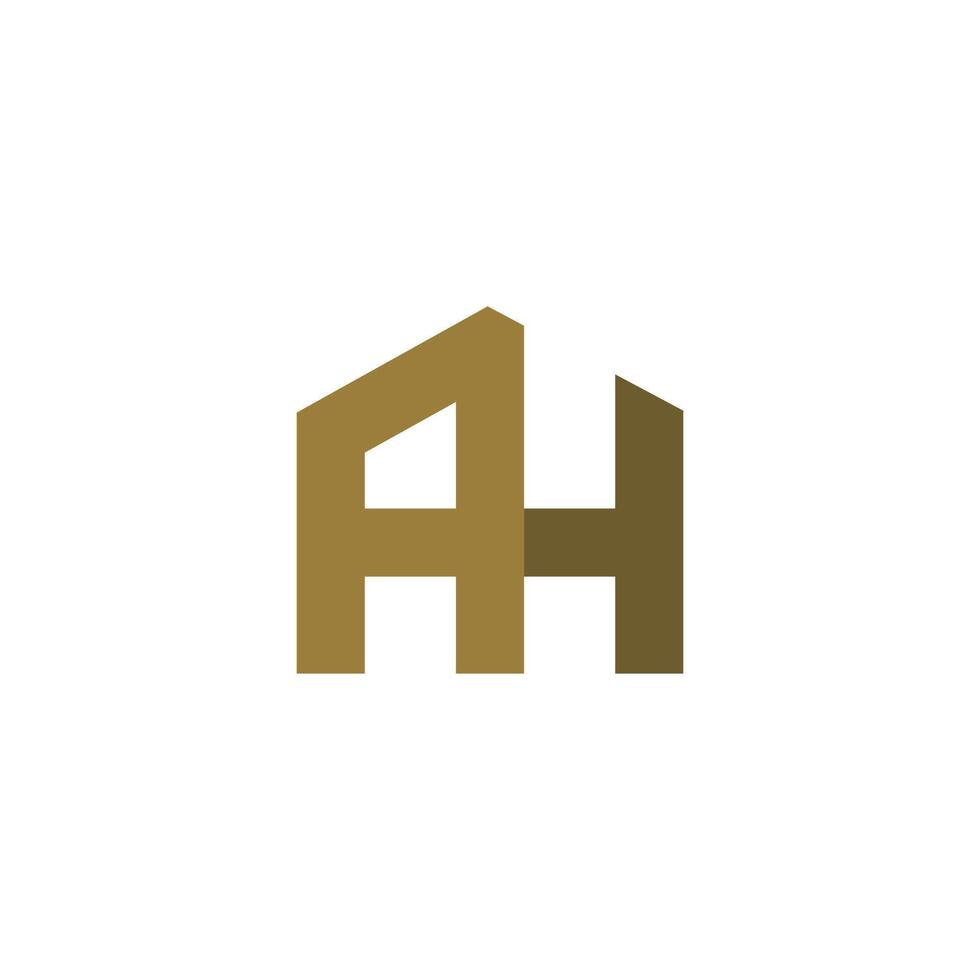 Initial letter ah or ha logo design template vector