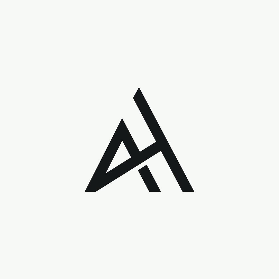 Initial letter ah or ha logo design template vector