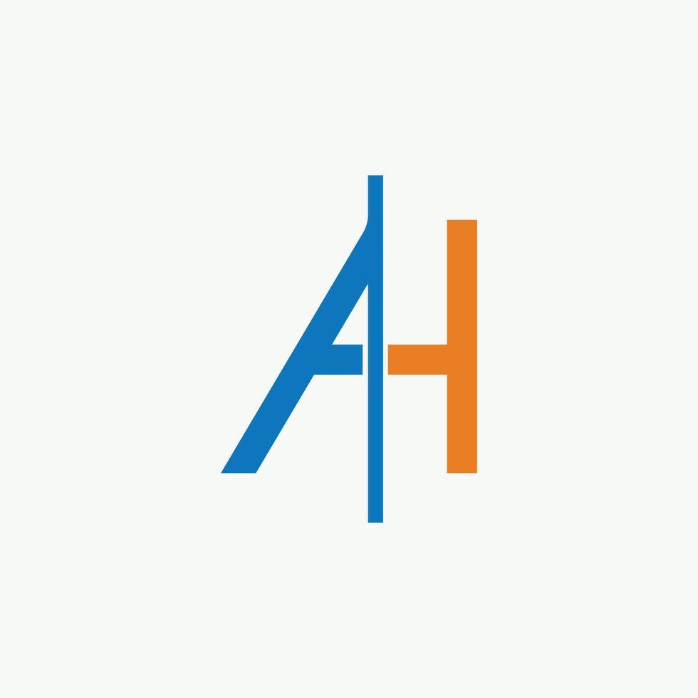 Initial letter ah or ha logo design template vector