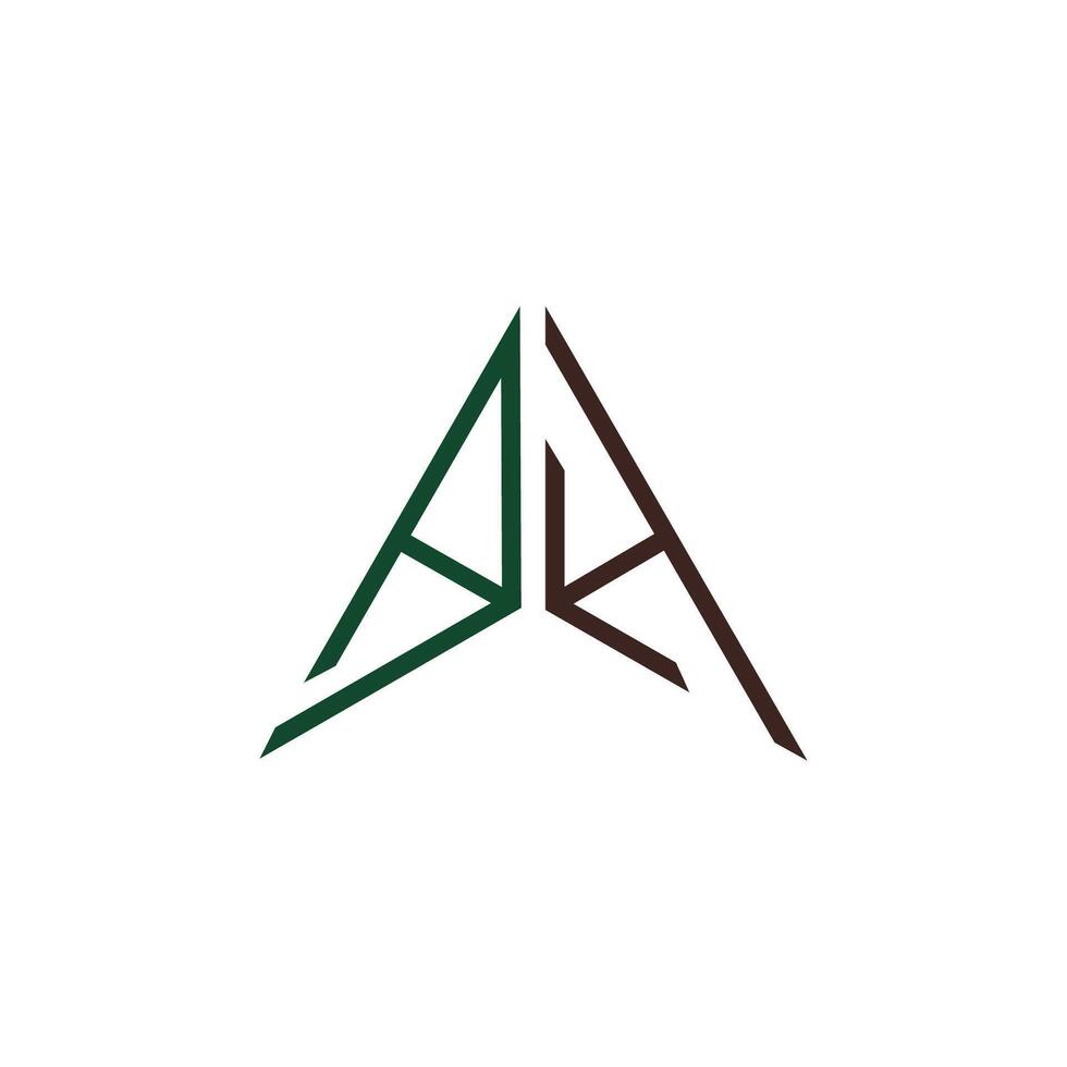 Initial letter ah or ha logo design template vector