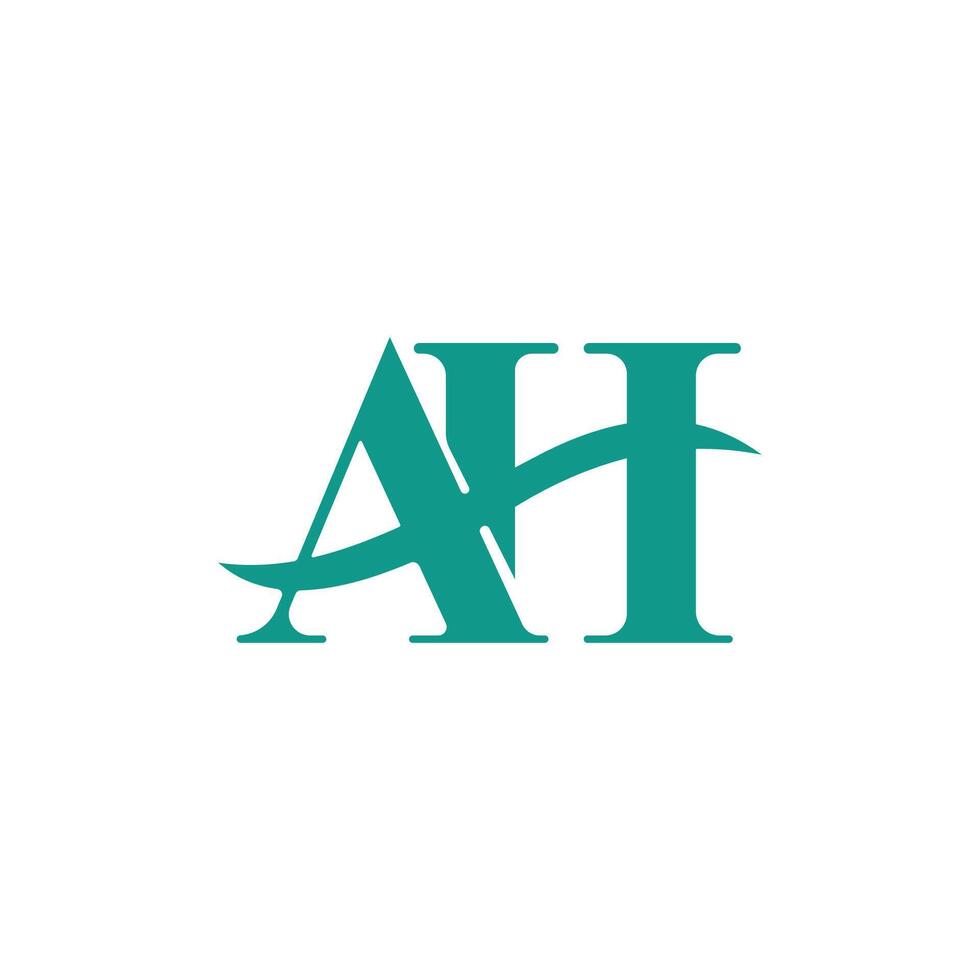 Initial letter ah or ha logo design template vector