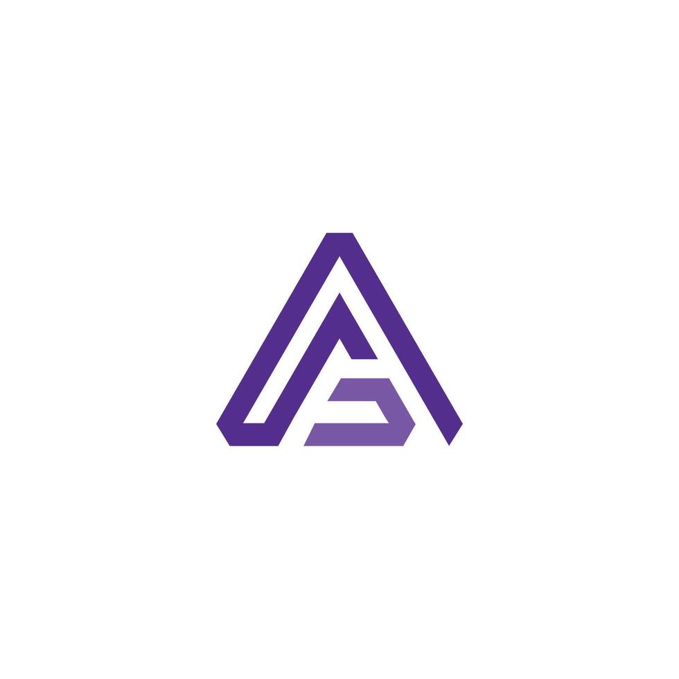 Initial letter ah or ha logo design template vector