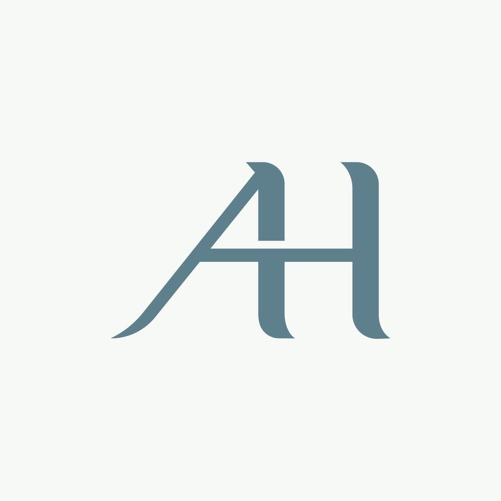 Initial letter ah or ha logo design template vector