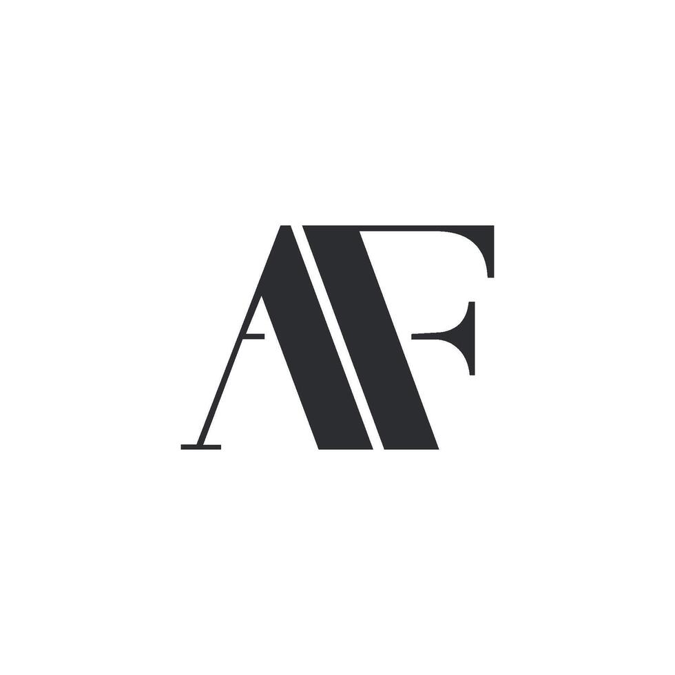 Initial letter af or fa logo design template vector