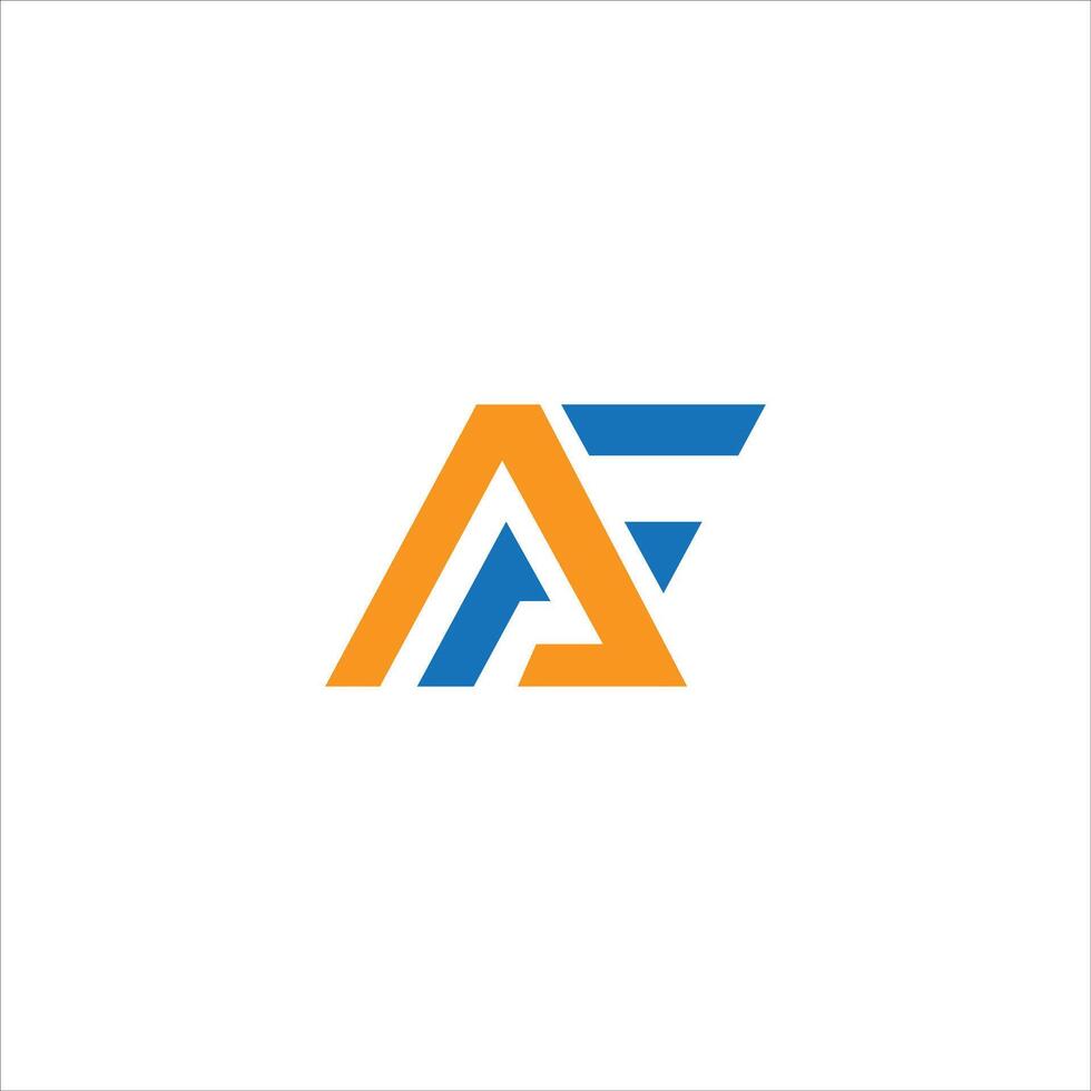 Initial letter af or fa logo design template vector