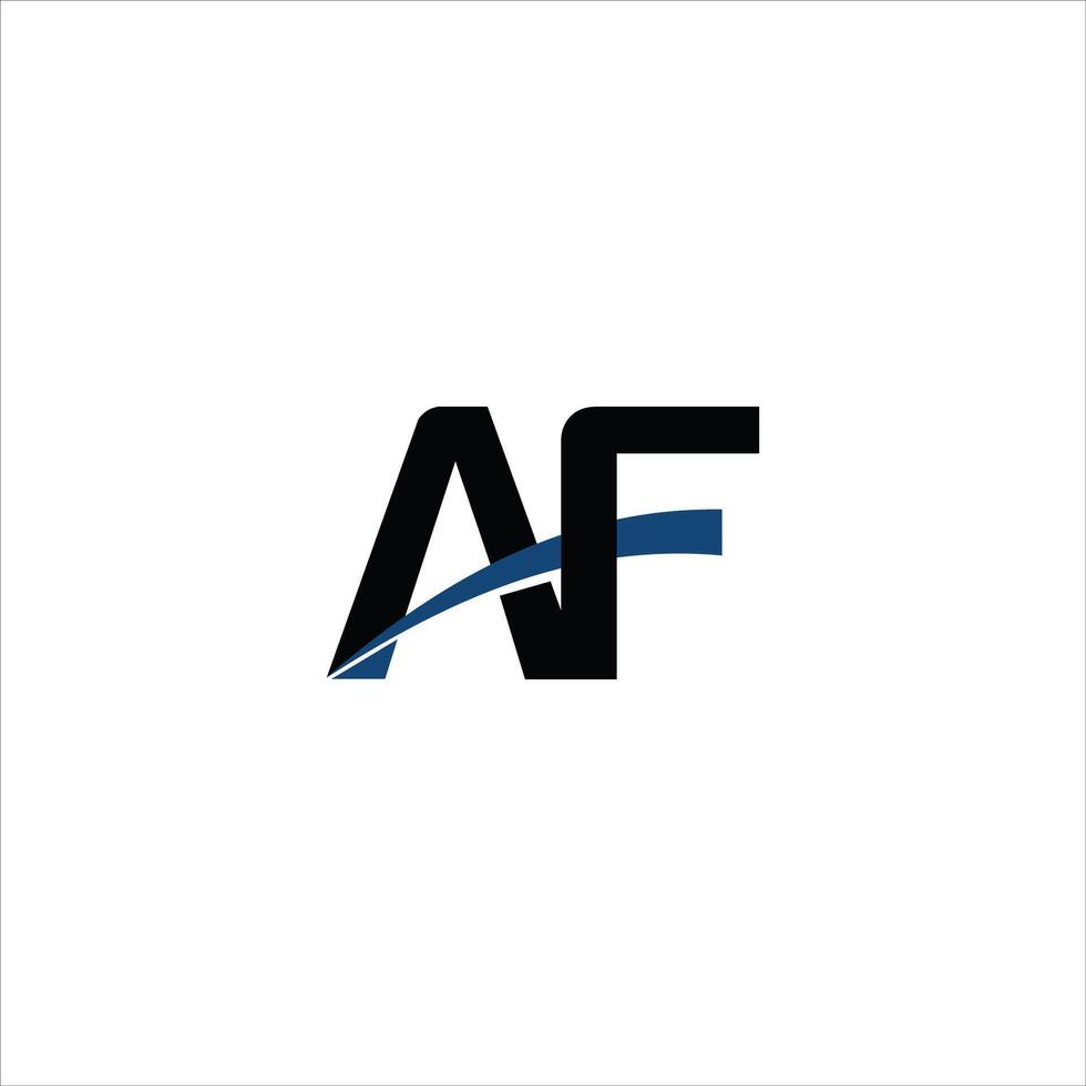 Initial letter af or fa logo design template vector