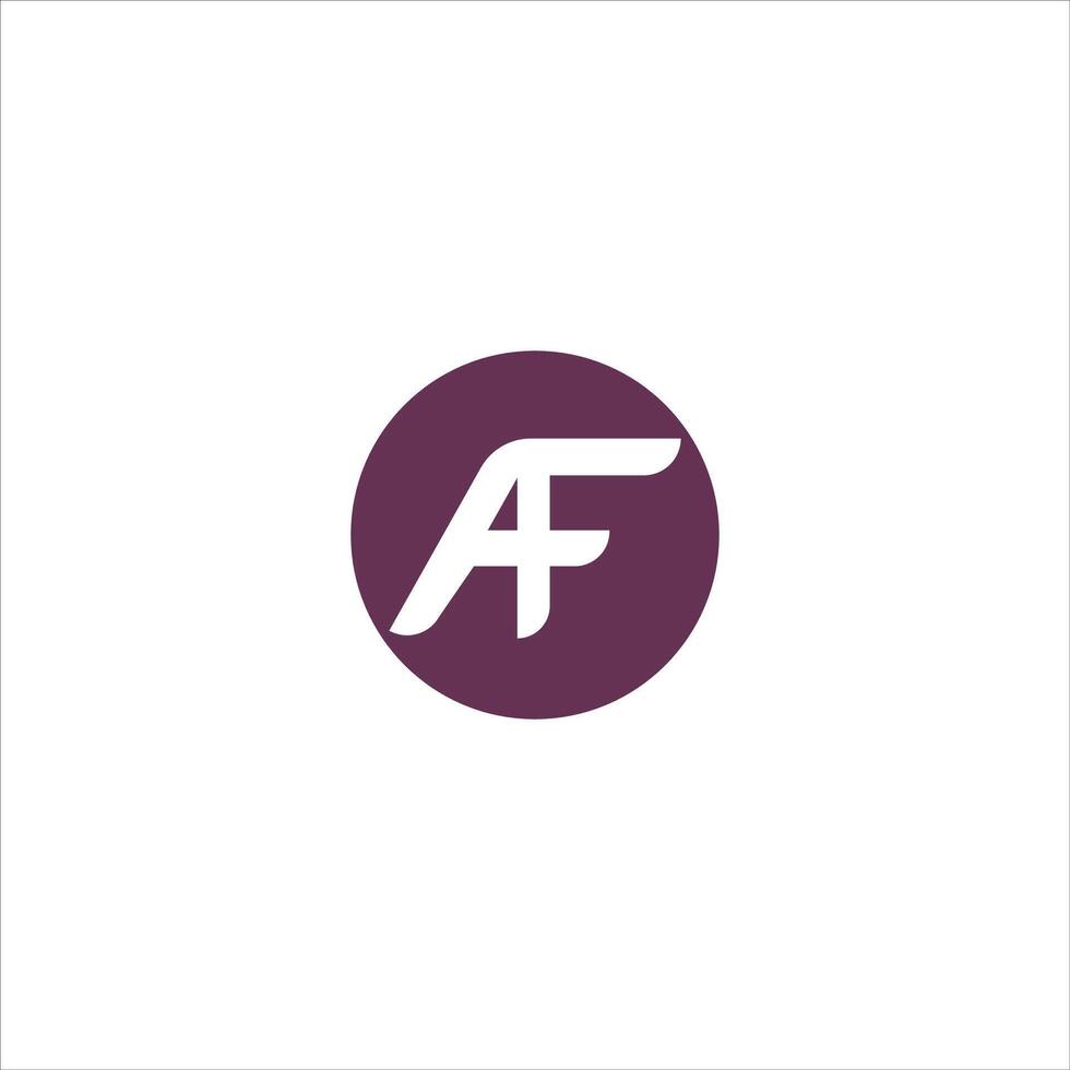 Initial letter af or fa logo design template vector
