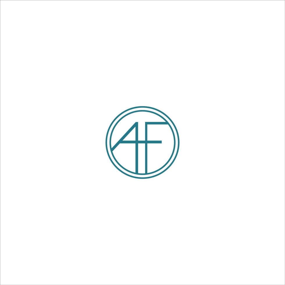 Initial letter af or fa logo design template vector