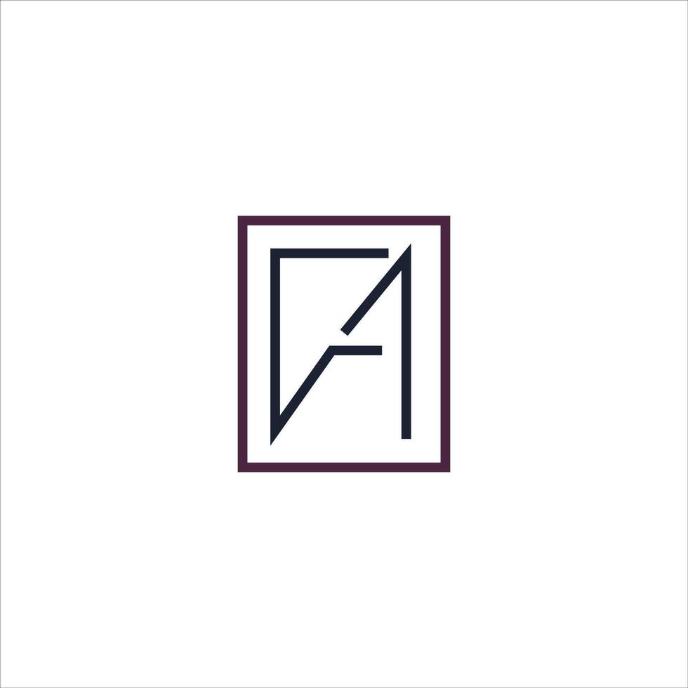 Initial letter af or fa logo design template vector