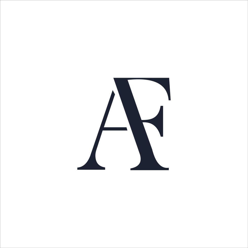 Initial letter af or fa logo design template vector