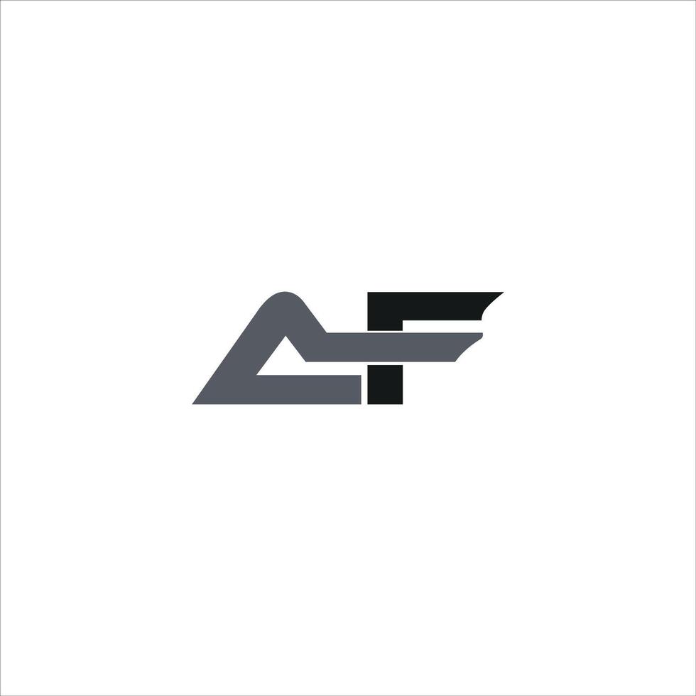 Initial letter af or fa logo design template vector
