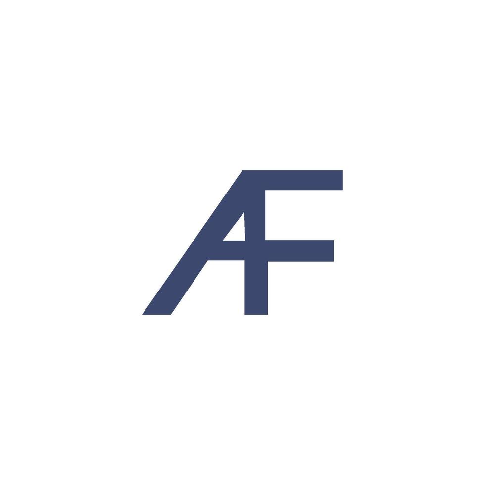 Initial letter af or fa logo design template vector