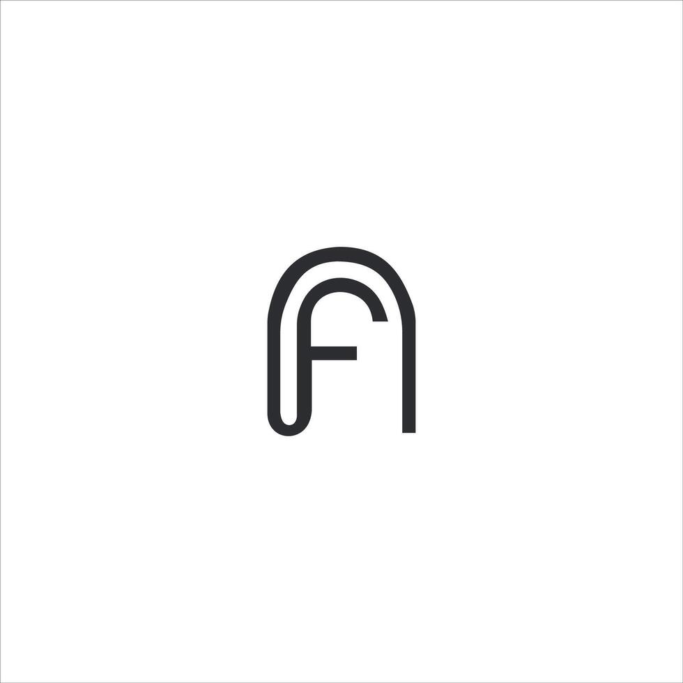 Initial letter af or fa logo design template vector