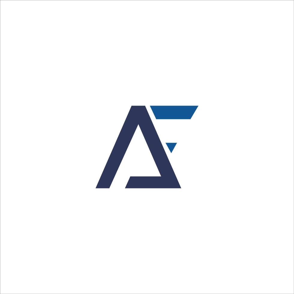 Initial letter af or fa logo design template vector
