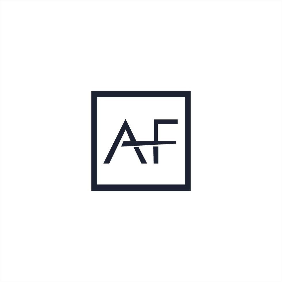 Initial letter af or fa logo design template vector