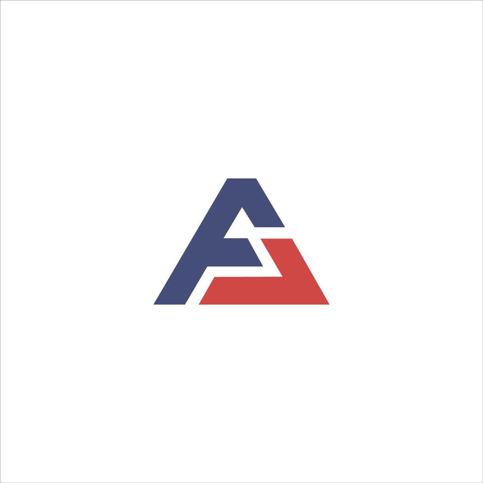 Initial letter af or fa logo design template vector