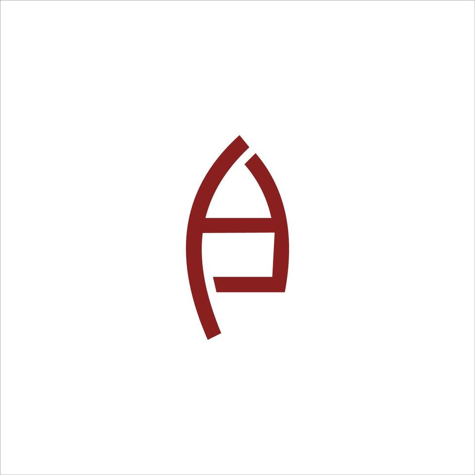 Initial letter af or fa logo design template vector
