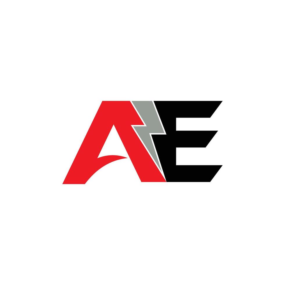 Initial letter ae or ea logo design template vector