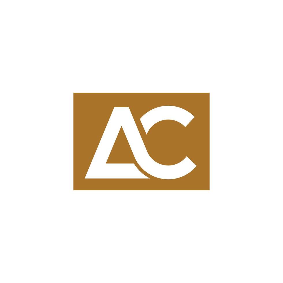 Initial letter ac or ca logo vector design template