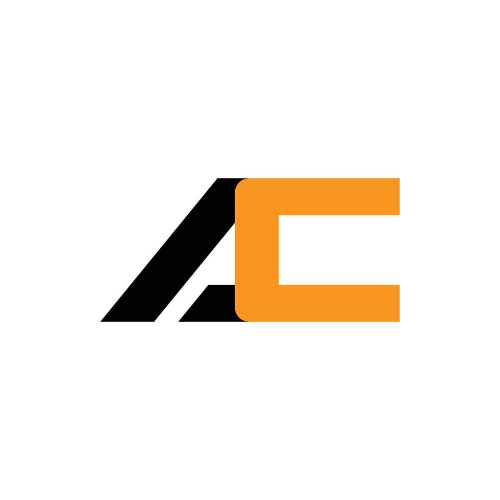 Initial letter ac or ca logo vector design template