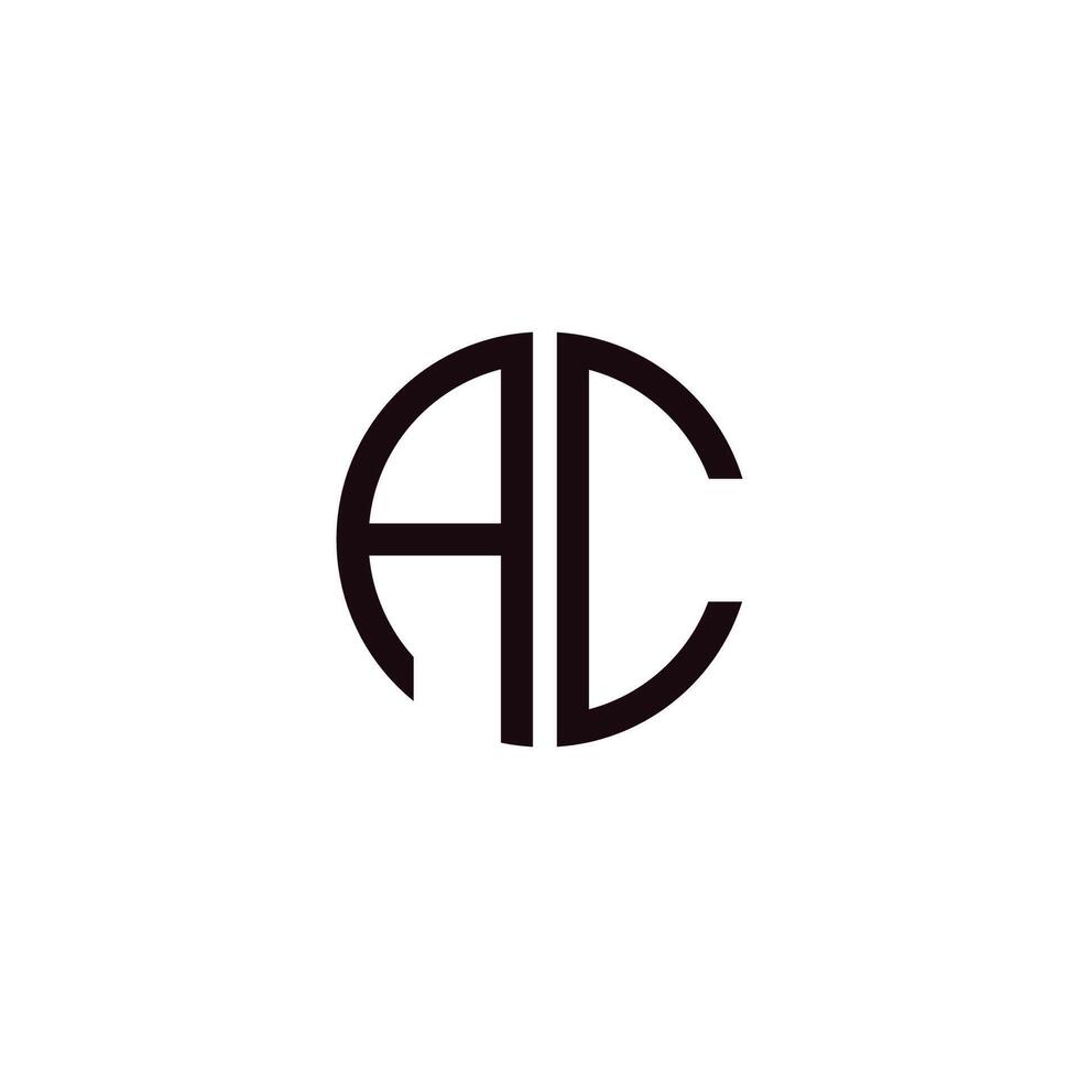 Initial letter ac or ca logo vector design template