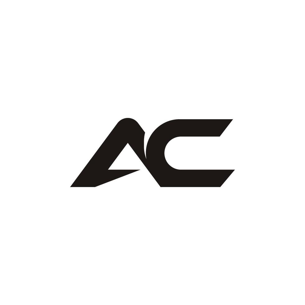 Initial letter ac or ca logo vector design template