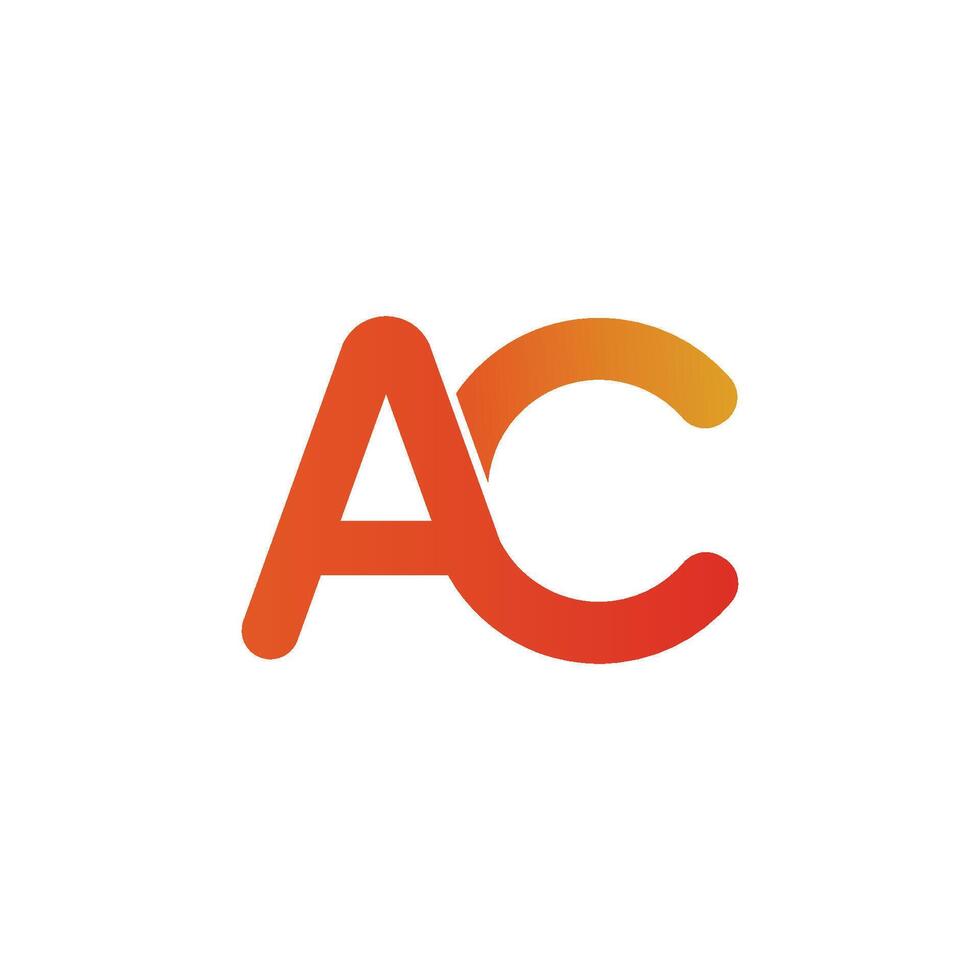 Initial letter ac or ca logo vector design template