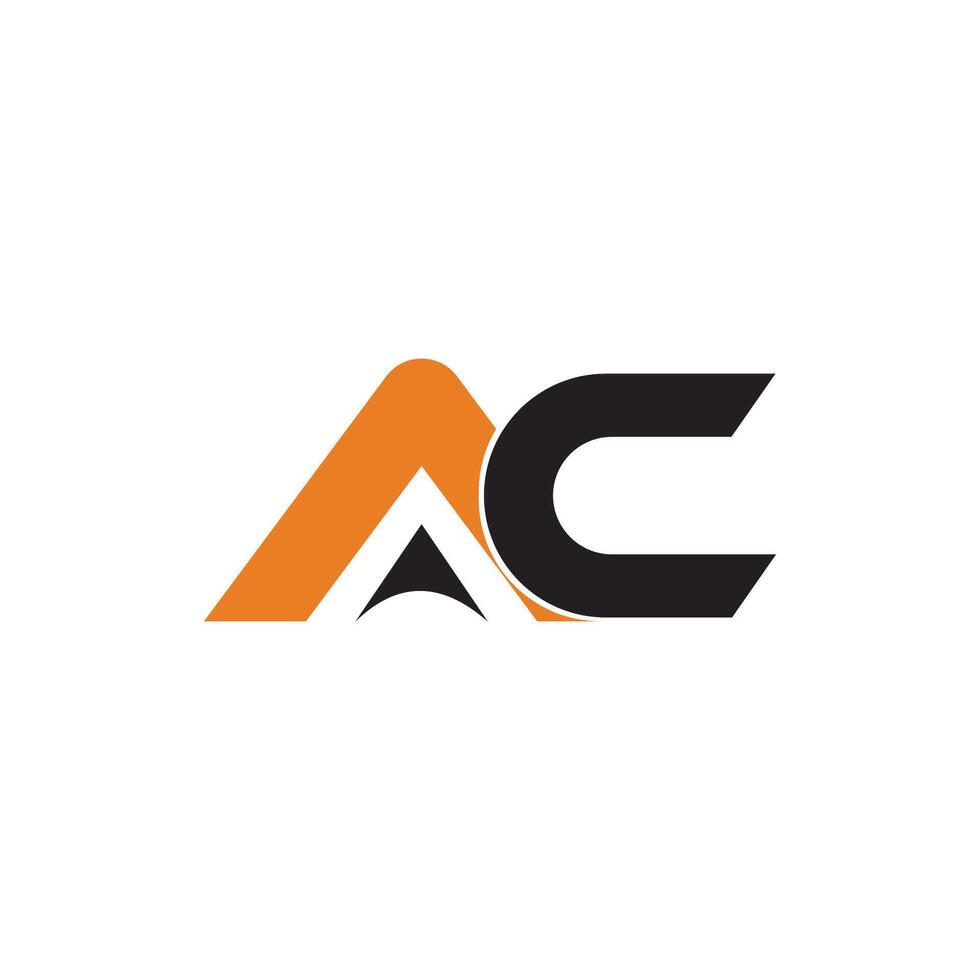Initial letter ac or ca logo vector design template