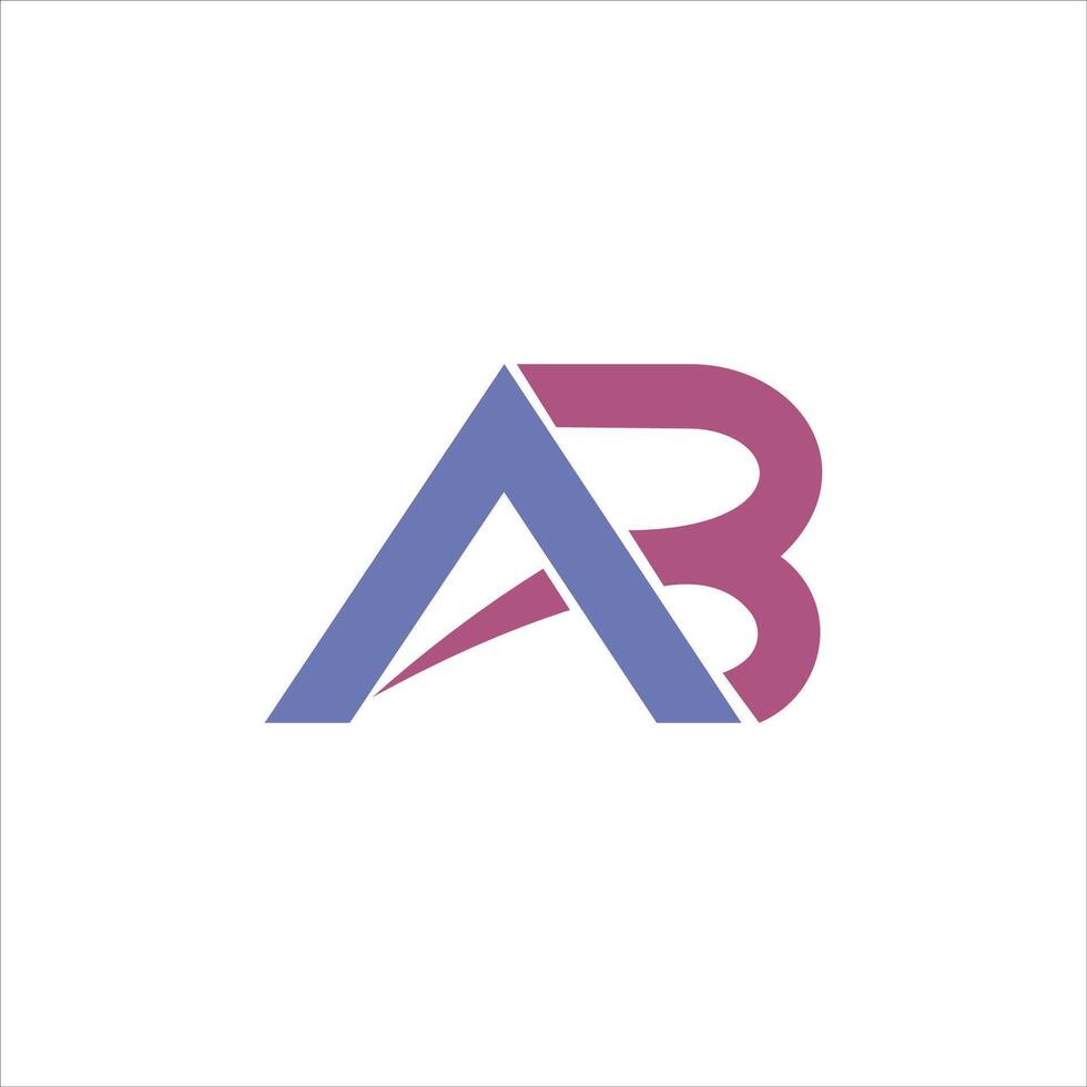 Initial letter ab or ba logo design template vector