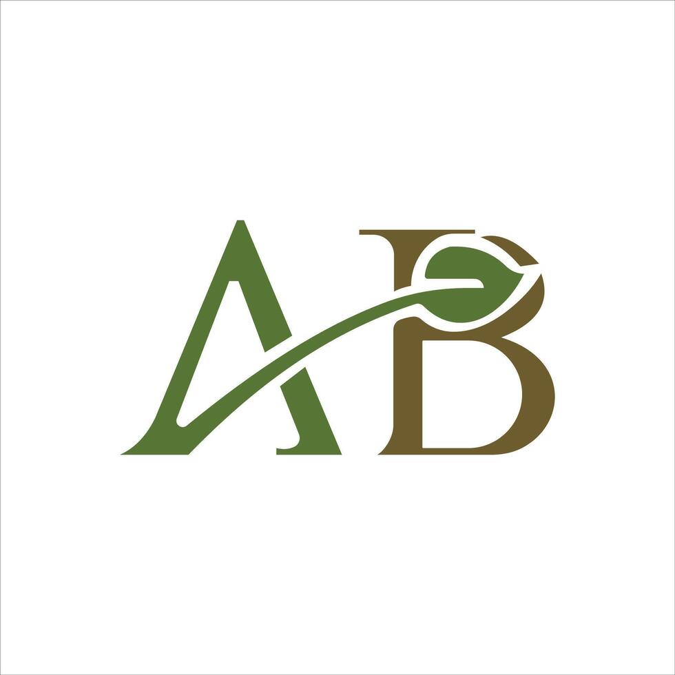 Initial letter ab or ba logo design template vector