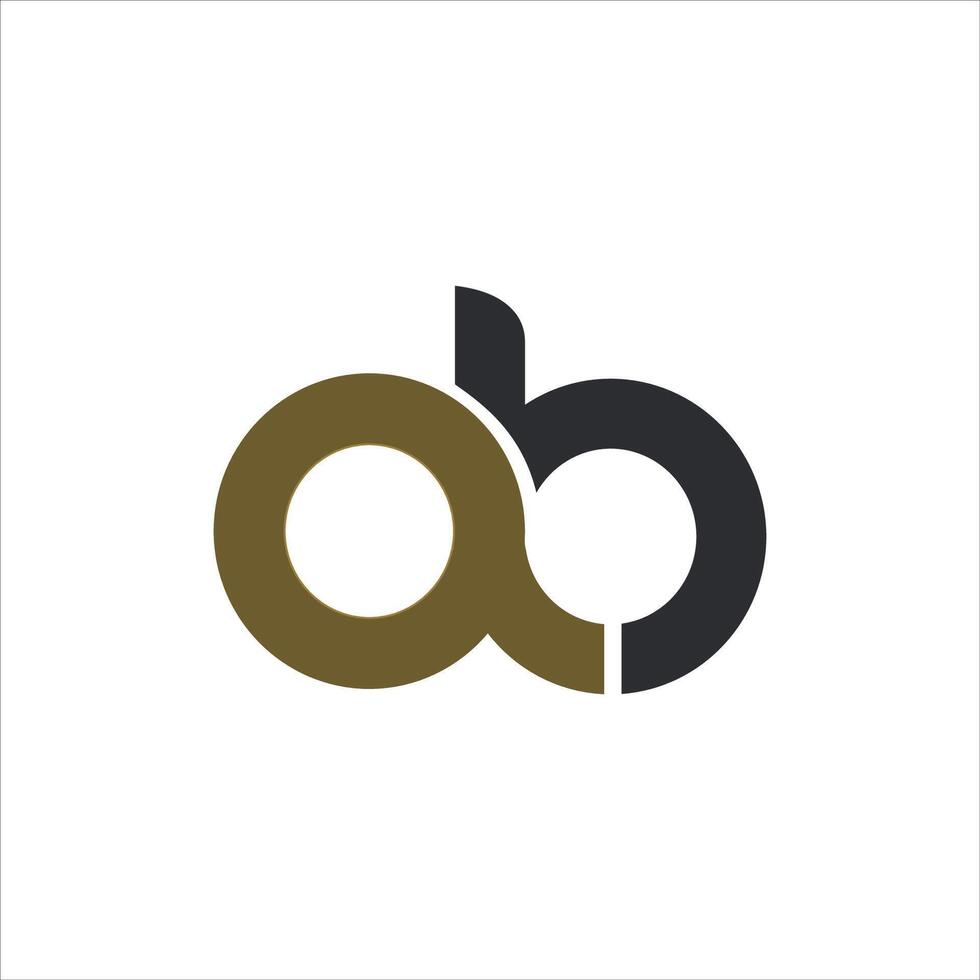 Initial letter ab or ba logo design template vector