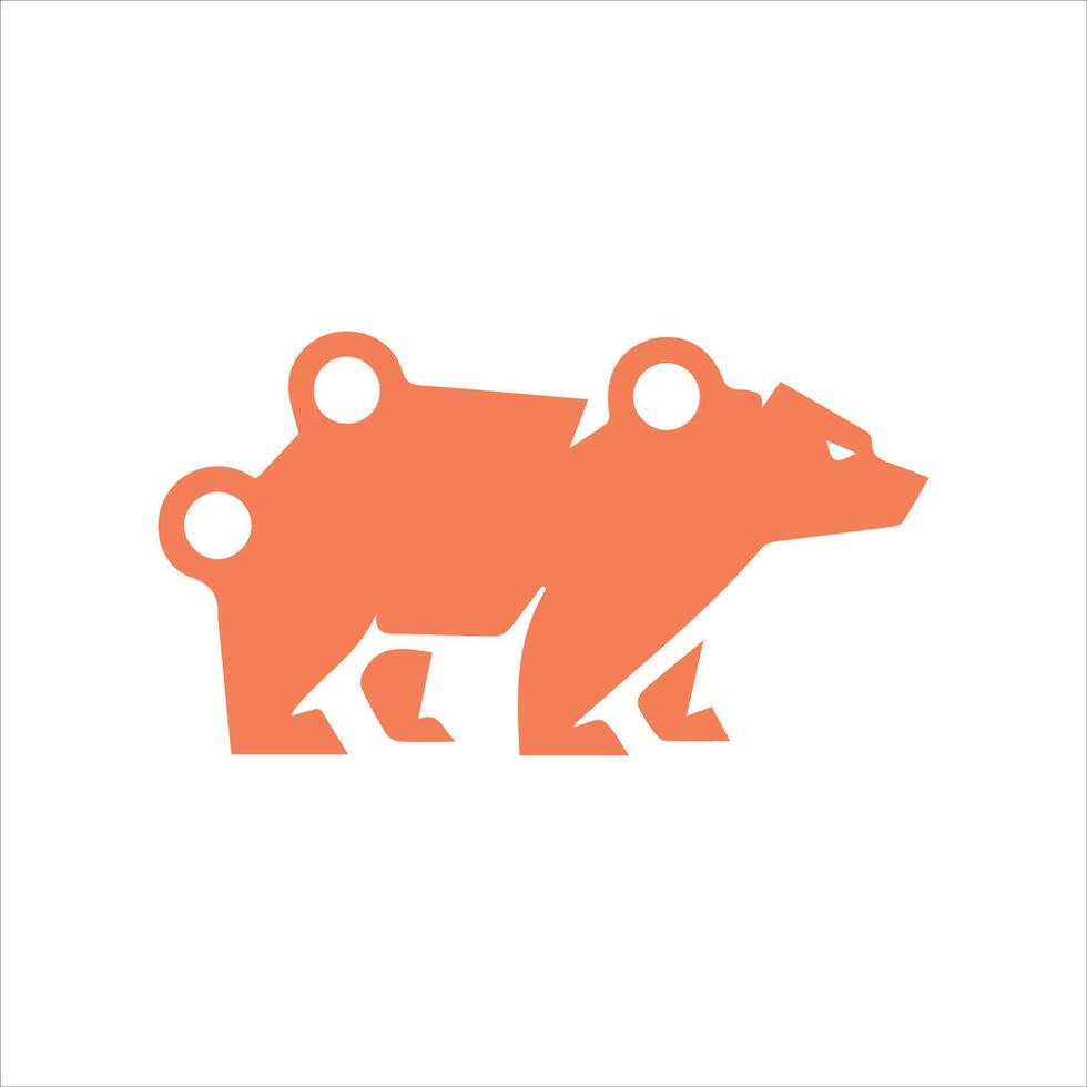 oso logo vector diseño modelo