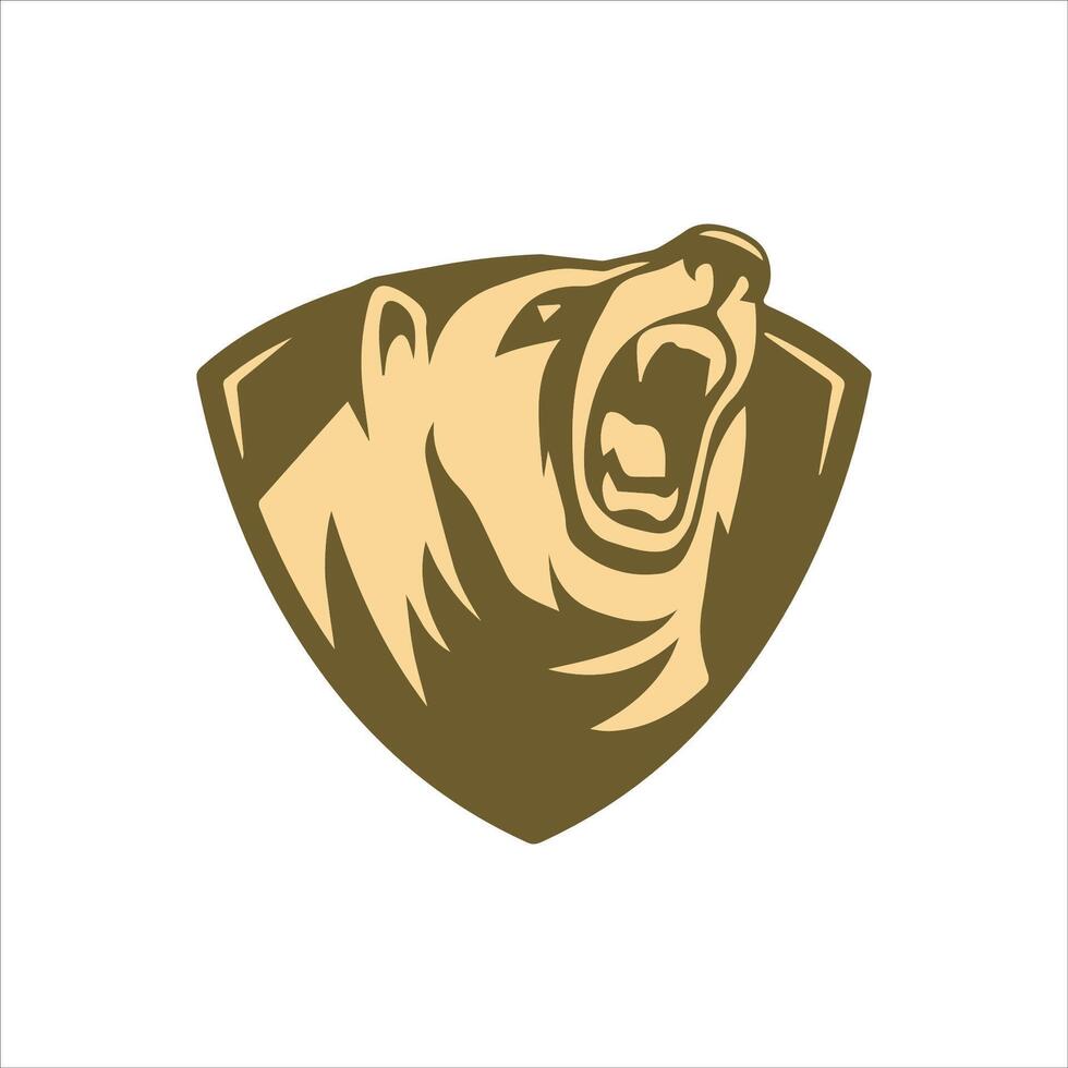 oso logo vector diseño modelo