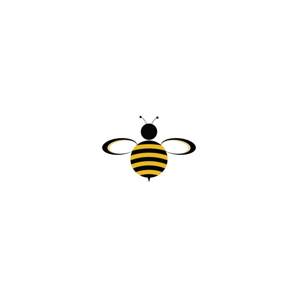 miel abeja logo insecto diseño modelo vector