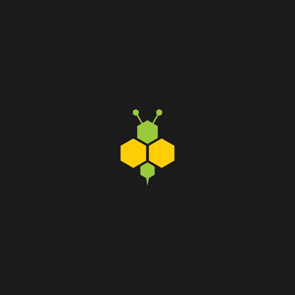 Honey bee logo insect design template vector