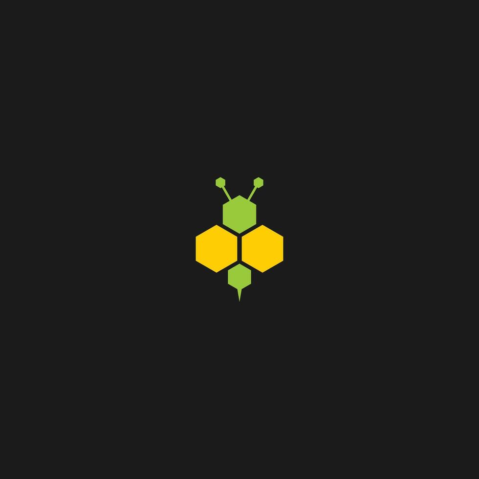 Honey bee logo insect design template vector