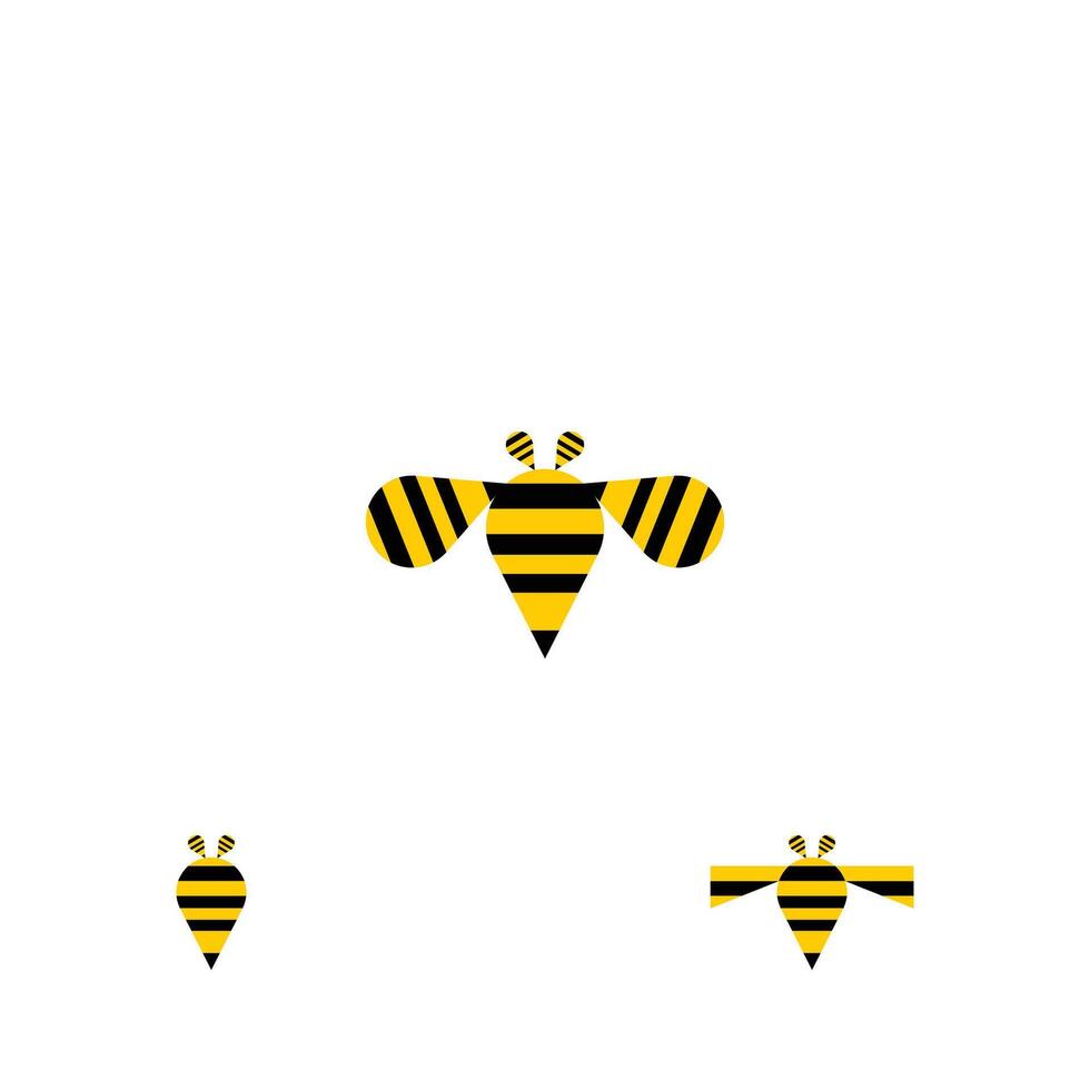 Honey bee logo insect design template vector