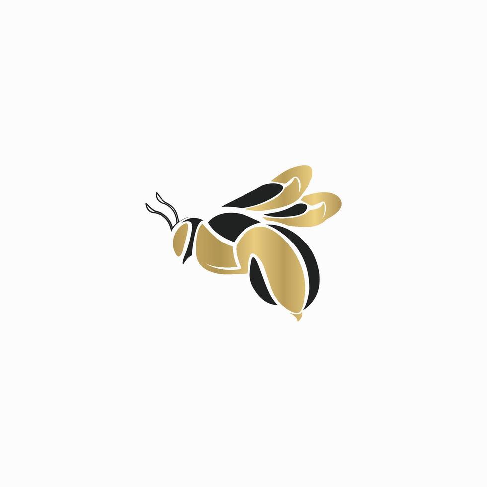 miel abeja logo insecto diseño modelo vector